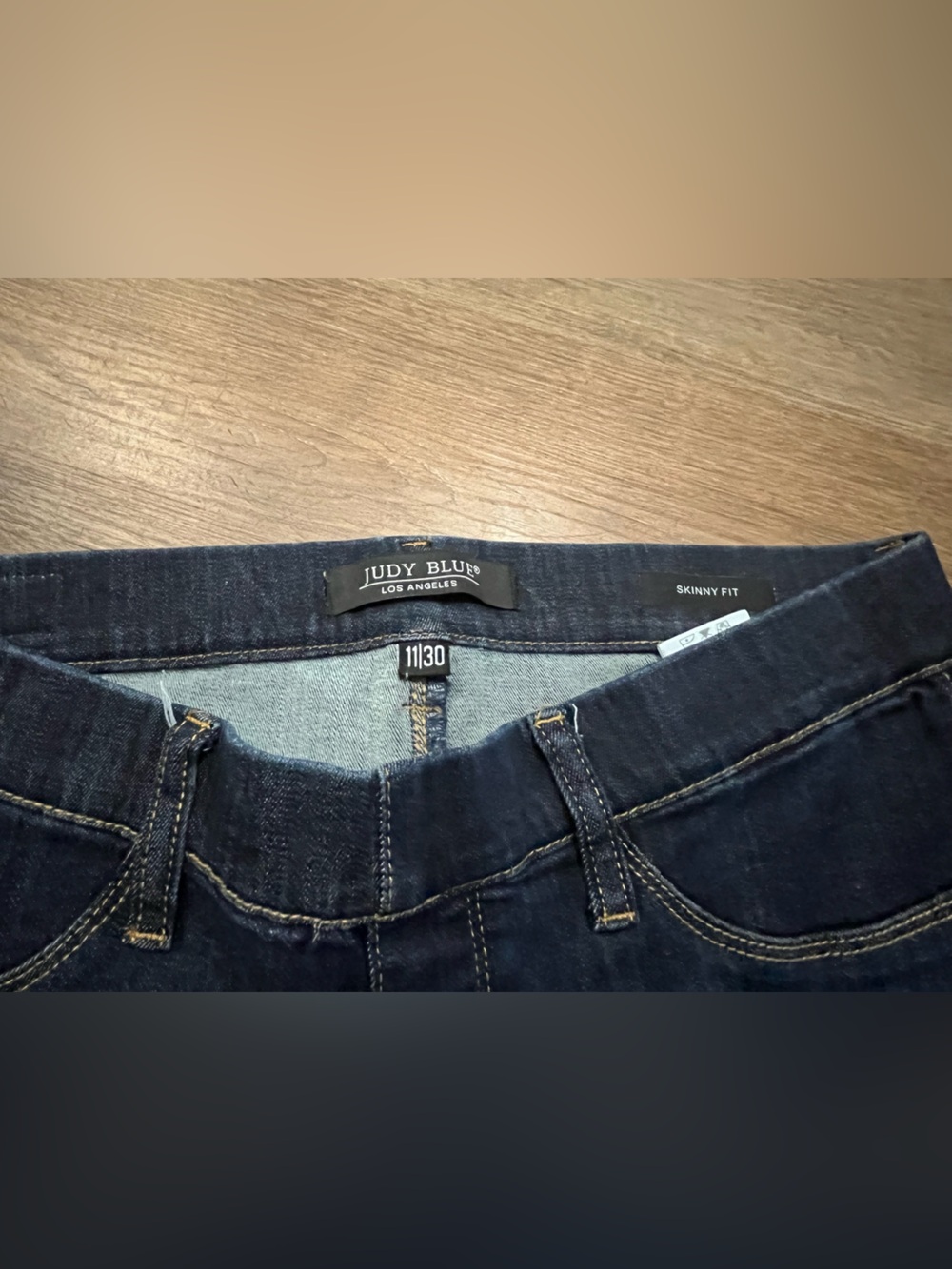 Judy Blue Mid-Rise Pull-On Skinny Jeggings | Size 11/30 |Dark Wash Stretch Denim - Picture 5 of 6